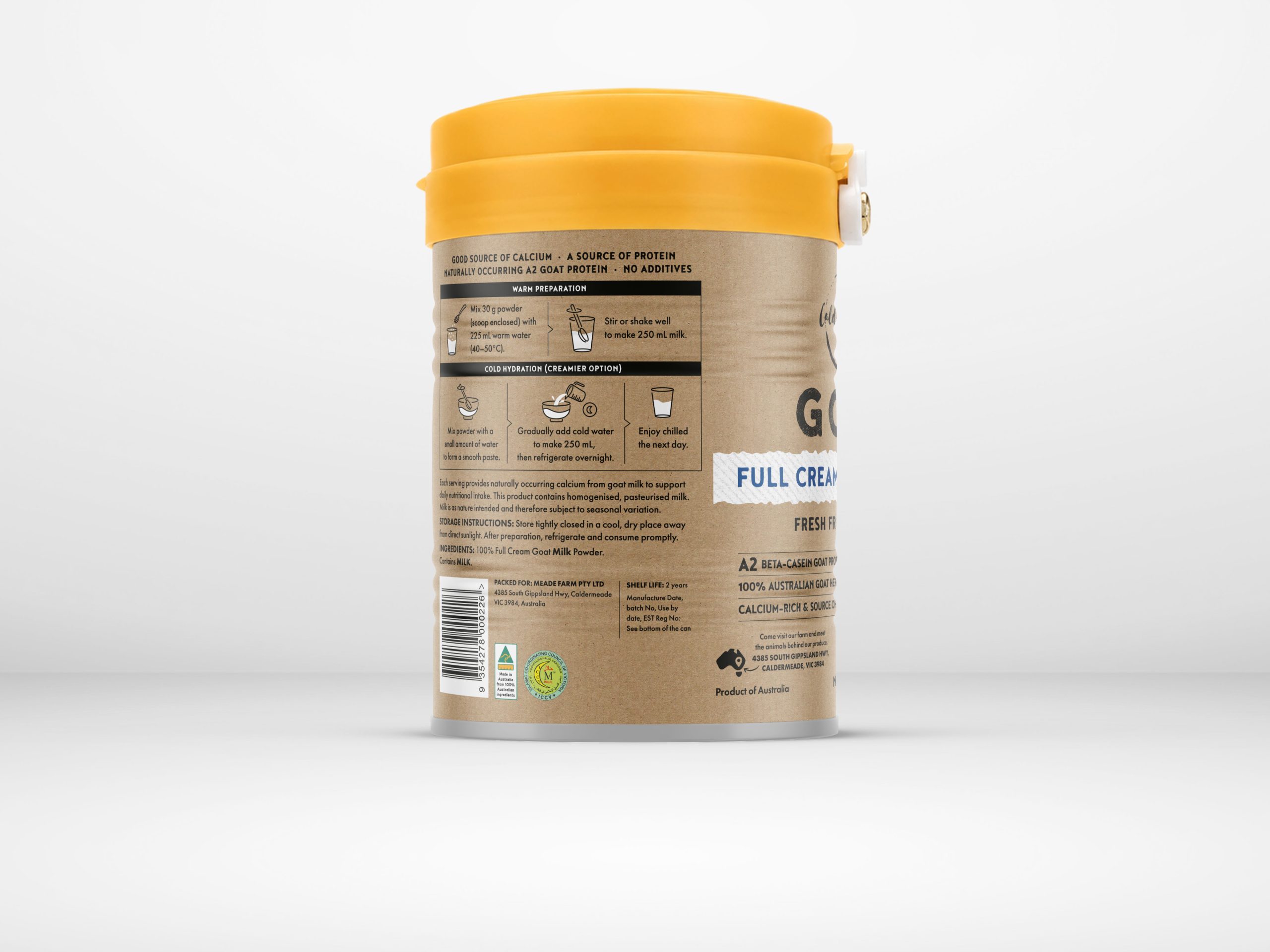 Goat Whole Milk Powder 480g | Caldermeade Farm