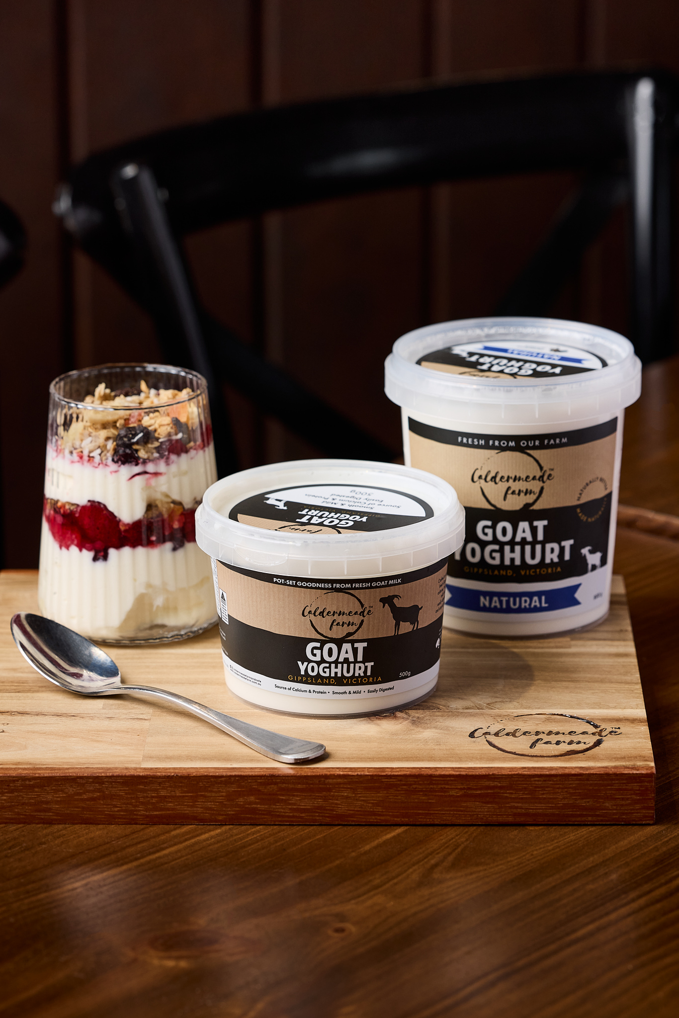 Pot set Yoghurt made with simply fresh caldermeade farm goat milk and live cultures